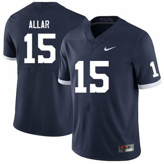 Men's Nike Penn State Drew Allar Jersey #15 College Football Game Navy Retro