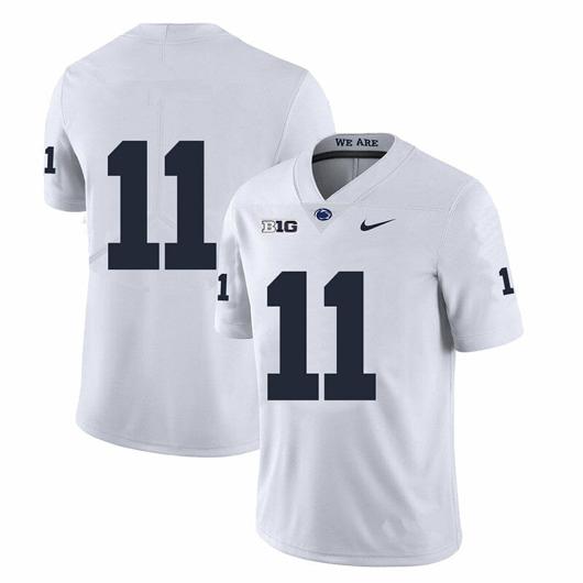 Men's Nike Penn State Abdul Carter Jersey #11 College Football Game White No Name