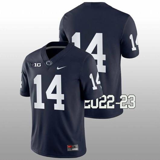 Men's Nike Penn State Tyrece Mills Jersey #14 College Football Game Navy No Name