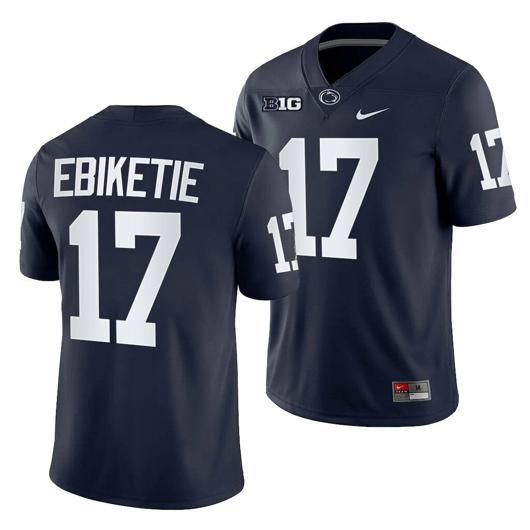 Men's Nike Penn State Arnold Ebiketie Jersey #17 College Football Game Navy With Name