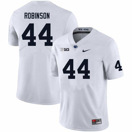 Men's Nike Penn State Chop Robinson Jersey #44 College Football Game White With Name