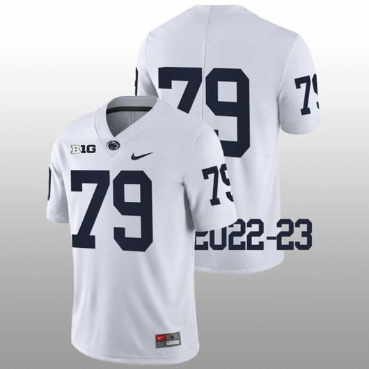 Men's Nike Penn State Caedan Wallace Jersey #79 College Football Game White No Name