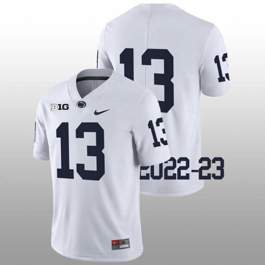 Men's Nike Penn State Kaytron Allen Jersey #13 College Football Game White No Name