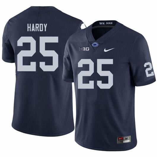 Men's Nike Penn State Daequan Hardy Jersey #25 College Football Game Navy With Name