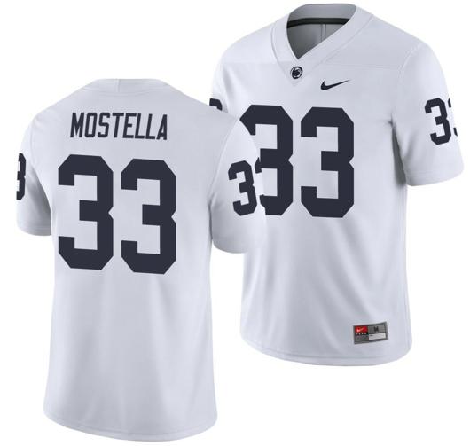 Men's Nike Penn State Bryce Mostell Jersey #33 College Football Game White With Name