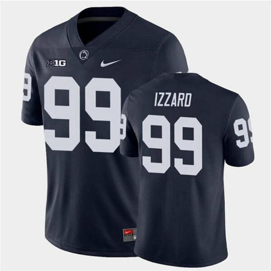 Men's Nike Penn State Coziah Izzard Jersey #99 College Football Game Navy With Name