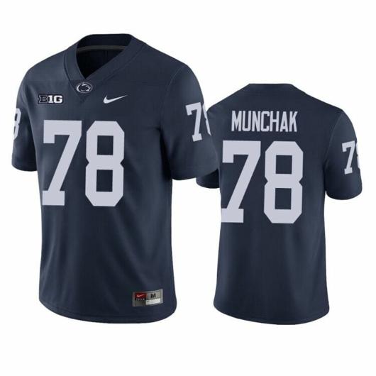 Men's Nike Penn State Mike Munchak Jersey #78 College Football Game Navy With Name