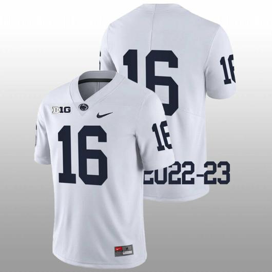 Men's Nike Penn State Khalil Dinkins Jersey #16 College Football Game White No Name