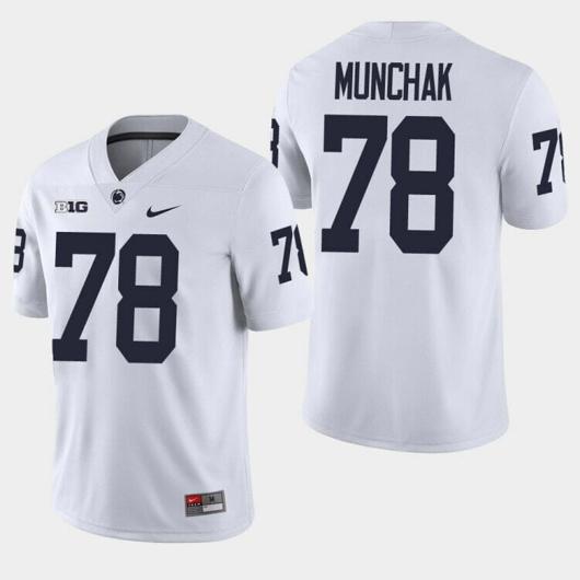 Men's Nike Penn State Mike Munchak Jersey #78 College Football Game White With Name