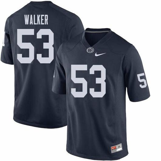 Men's Nike Penn State Rasheed Walker Jersey #53 College Football Game Navy With Name