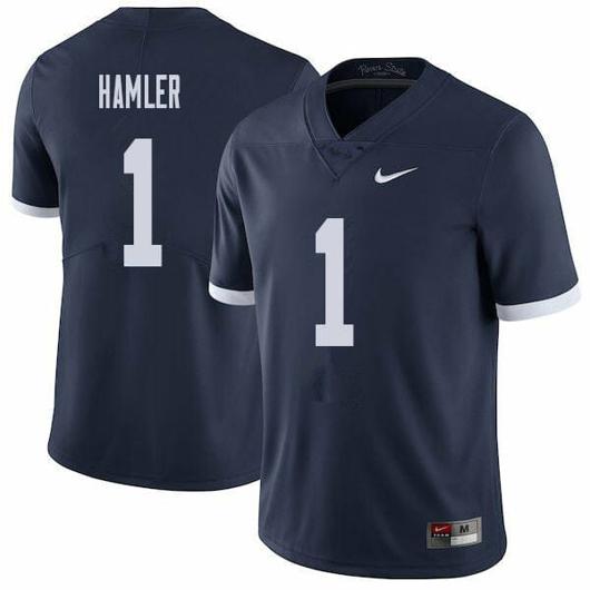 Men's Nike Penn State KJ Hamler Jersey #1 College Football Game Navy Retro With Name