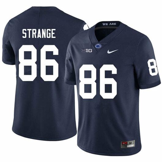 Men's Nike Penn State Brenton Strange Jersey #86 College Football Game Navy With Name