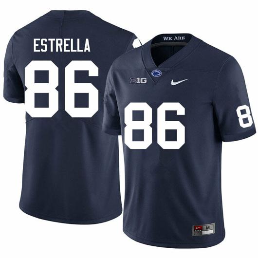 Men's Nike Penn State Jason Estrella Jersey #86 College Football Game Navy With Name