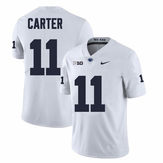 Men's Nike Penn State Abdul Carter Jersey #11 College Football Game White With Name