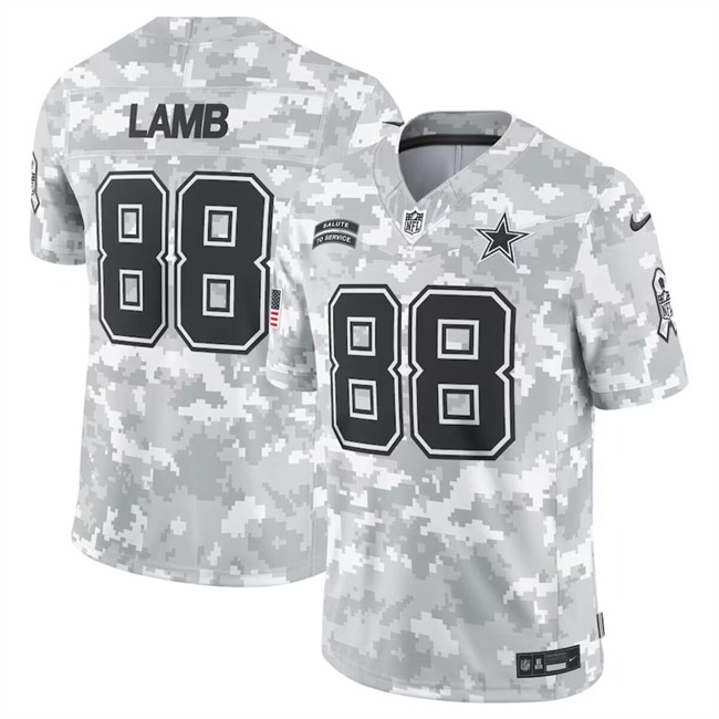 Youth Dallas Cowboys #88 CeeDee Lamb 2024 F.U.S.E Arctic Camo Salute to Service Limited Stitched Football Jersey