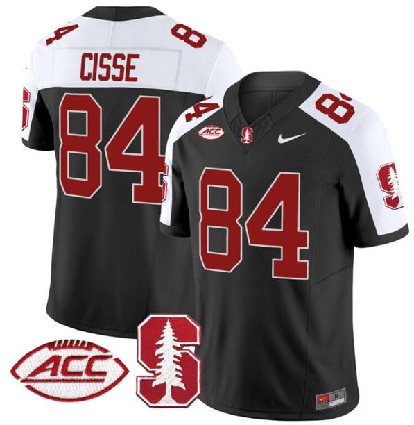 Men's Nike Ismael Cisse Jersey #84 Stanford Cardinal Vapor Limited College Football Stitched Black Alternate