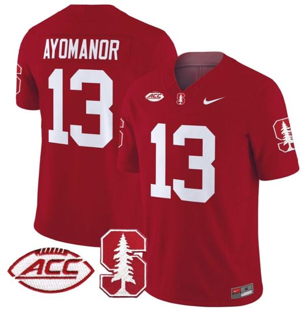 Men's Nike Elic Ayomanor Jersey #13 Stanford Cardinal Vapor Limited College Football Stitched Crimson