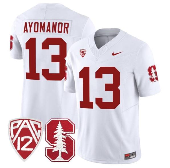 Men's Nike Elic Ayomanor Jersey #13 Stanford Cardinal Jersey Vapor Limited College Football White