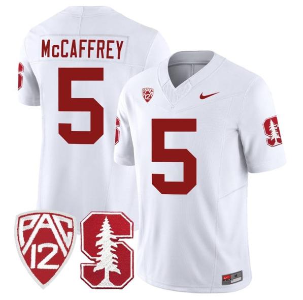 Men's Nike Christian McCaffrey Jersey #5 Stanford Cardinal Jersey Vapor Limited College Football White