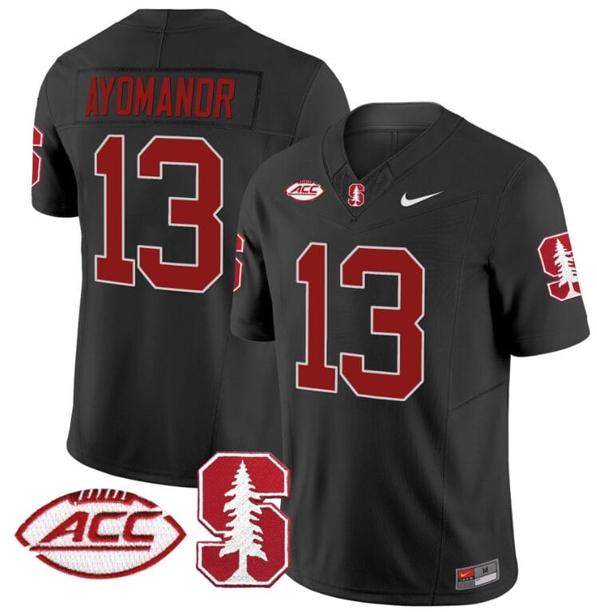 Men's Nike Elic Ayomanor Jersey #13 Stanford Cardinal Vapor Limited College Football Stitched Black