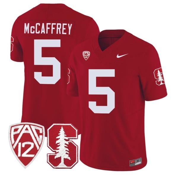 Men's Nike Christian McCaffrey Jersey #5 Stanford Cardinal Jersey Vapor Limited College Football Crimson