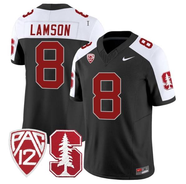 Men's Nike Justin Lamson Jersey #8 Stanford Cardinal Jersey Vapor Limited College Football Black Alternate