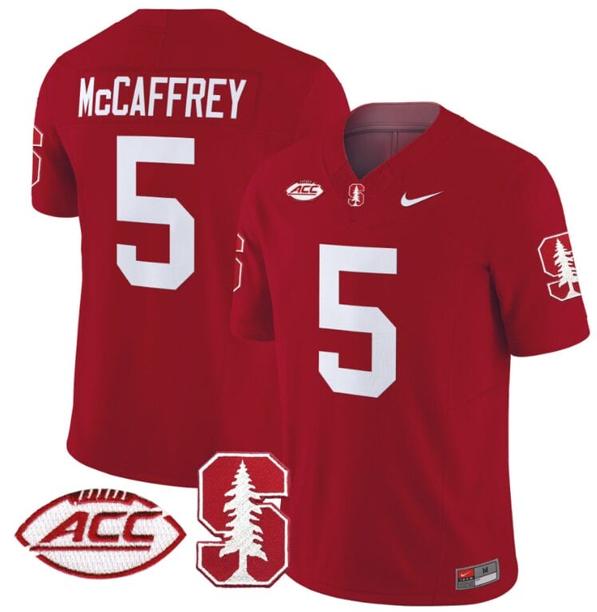 Men's Nike Christian McCaffrey Jersey #5 Stanford Cardinal Vapor Limited College Football Stitched Crimson