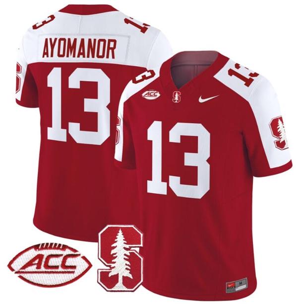 Men's Nike Elic Ayomanor Jersey #13 Stanford Cardinal Vapor Limited College Football Stitched Crimson Alternate