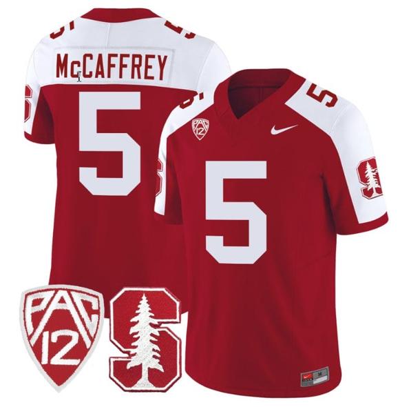 Men's Nike Christian McCaffrey Jersey #5 Stanford Cardinal Jersey Vapor Limited College Football Crimson Alternate