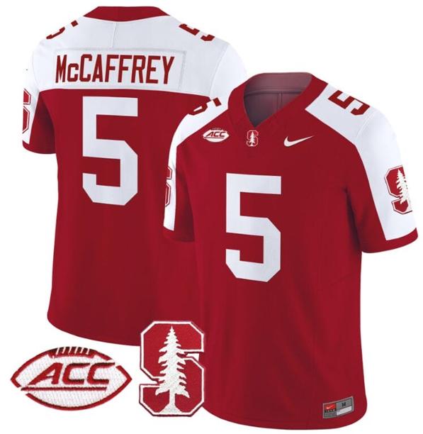 Men's Nike Christian McCaffrey Jersey #5 Stanford Cardinal Vapor Limited College Football Stitched Crimson Alternate