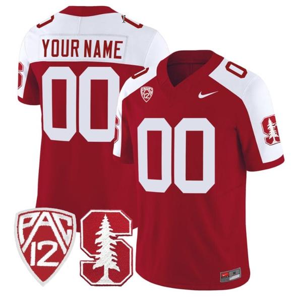 Men's Nike Custom Stanford Cardinal Jersey Name and Number Vapor Limited College Football Crimson Alternate