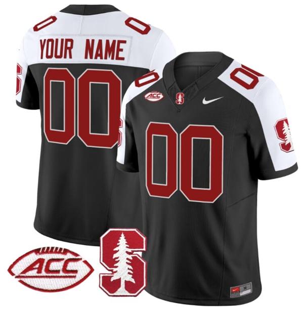 Men's Nike Custom Stanford Cardinal Jersey Name and Number Vapor Limited College Football Stitched Black Alternate