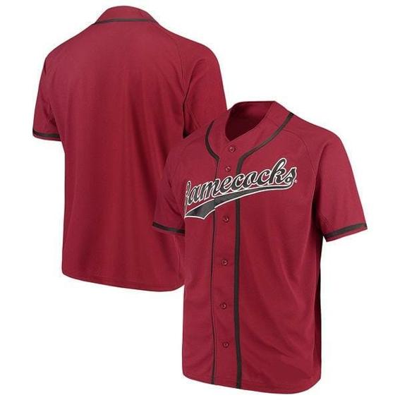 Men's South Carolina Gamecocks Custom Name and Number Baseball Jersey Red