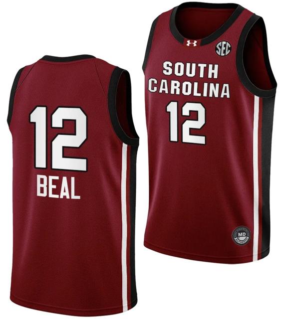 Men's Brea Beal Jersey #12 South Carolina Gamecocks College Basketball 2023-24 Garnet