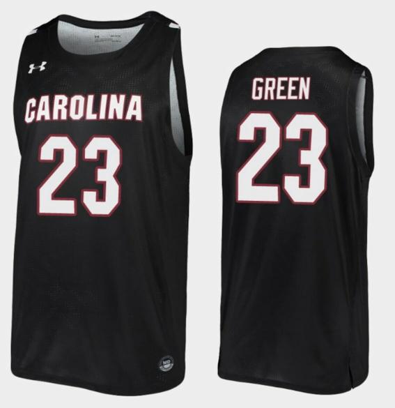 Men's Mike Green Jersey South Carolina Gamecocks College Basketball Black Replica #23