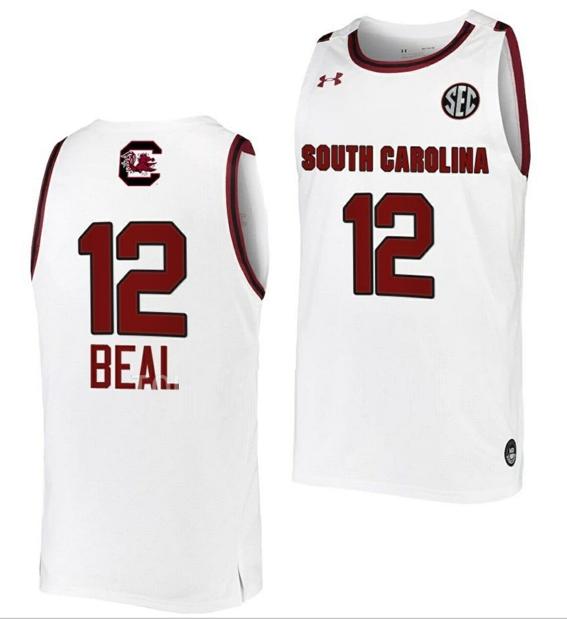 Men's Brea Beal Jersey South Carolina Gamecocks College Basketball White #12