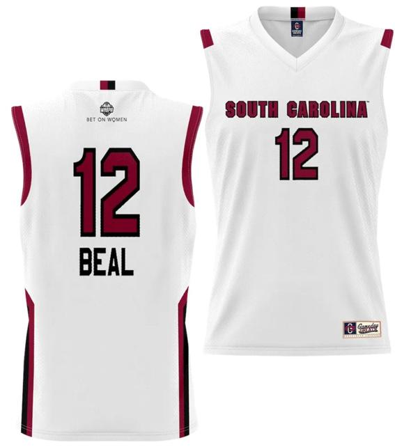 Men's Brea Beal Jersey #12 South Carolina Gamecocks College Basketball Alumni White