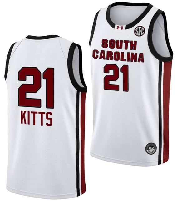 Men's Chloe Kitts Jersey #21 South Carolina Gamecocks College Basketball 2023-24 White