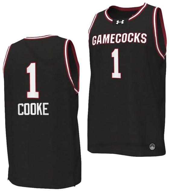 Men's Zia Cooke Jersey #1 South Carolina Gamecocks College Basketball 2023-24 Replica Black