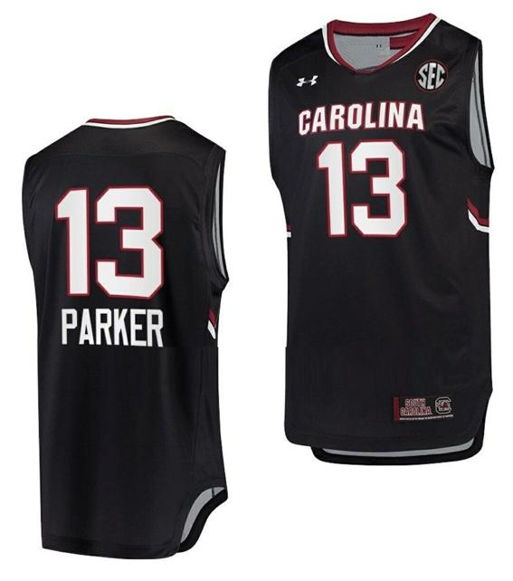 Men's Martha Parker Jersey South Carolina Gamecocks Jersey College Basketball Black #13