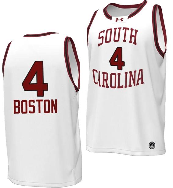 Men's Aliyah Boston Jersey #4 South Carolina Gamecocks Basketball Throwback Replica White