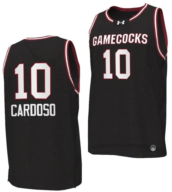 Men's Kamilla Cardoso Jersey #10 South Carolina Gamecocks College Basketball 2023-24 Replica Black