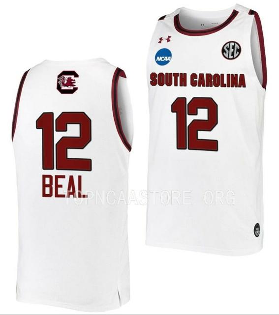 Men's Brea Beal Jersey South Carolina Gamecocks College Basketball 2023 NCAA March Madness White #12