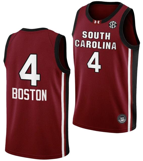 Men's Aliyah Boston Jersey #4 South Carolina Gamecocks College Basketball 2023-24 Garnet