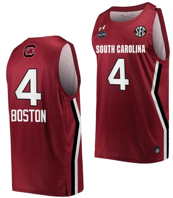 Men's Aliyah Boston Jersey South Carolina Gamecocks College Basketball 2022 March Madness Final Four Wine #4