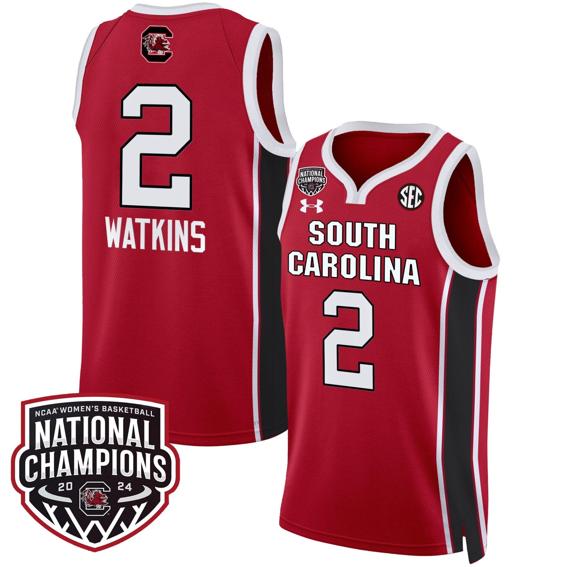 Men's Bree Hall Jersey #23 South Carolina Gamecocks Basketball 2024 National Champions All Stitched Red