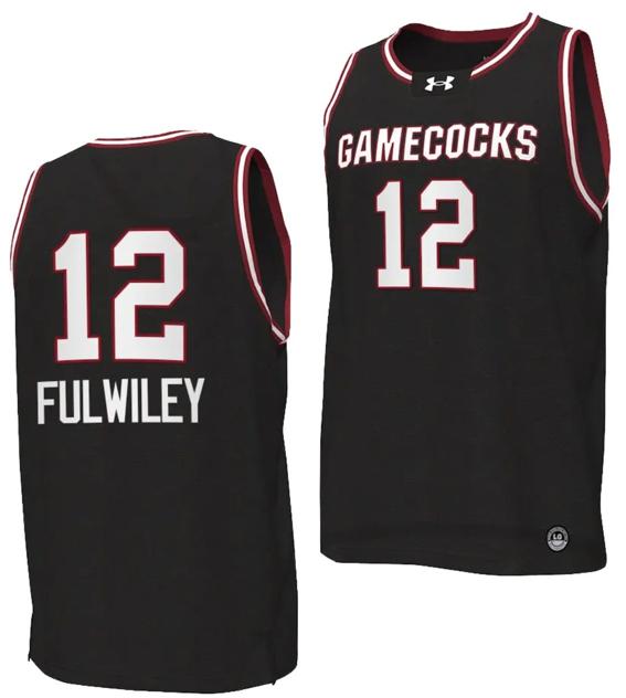 Men's MiLaysia Fulwiley Jersey #12 South Carolina Gamecocks College Basketball 2023-24 Replica Black