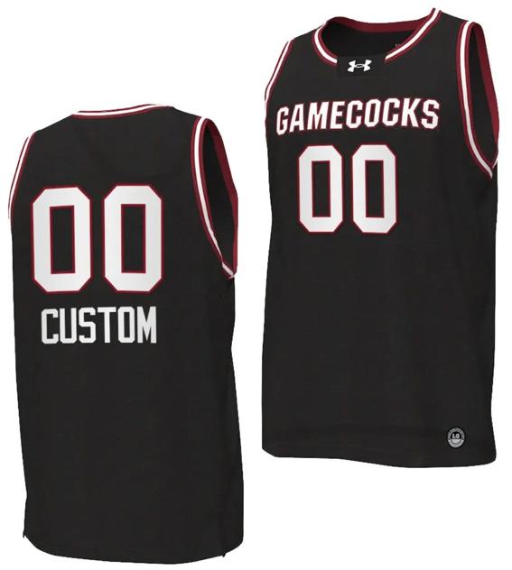 Men's Custom South Carolina Gamecocks Jersey Name and Number College Basketball 2023-24 Black