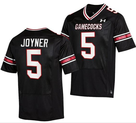 Men's South Carolina Gamecocks Dakereon Joyner Jersey #5 College Football Stitched Black 2023