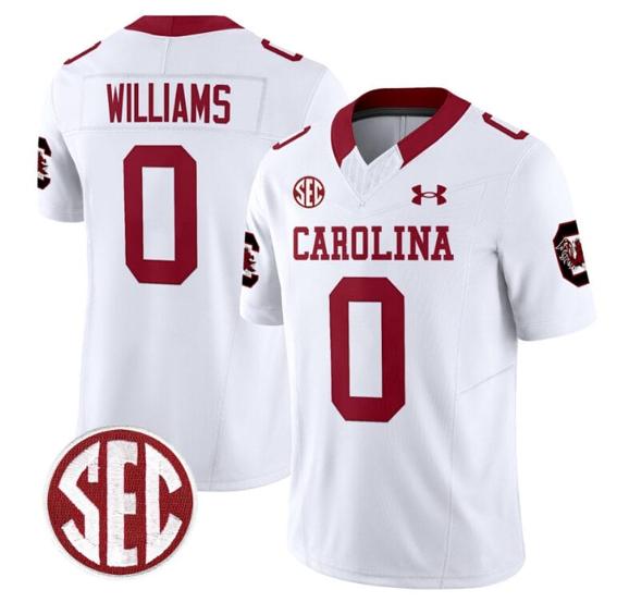 Men's Debo Williams Jersey #0 South Carolina Gamecocks Football 1980 Throwback Vapor Limited White